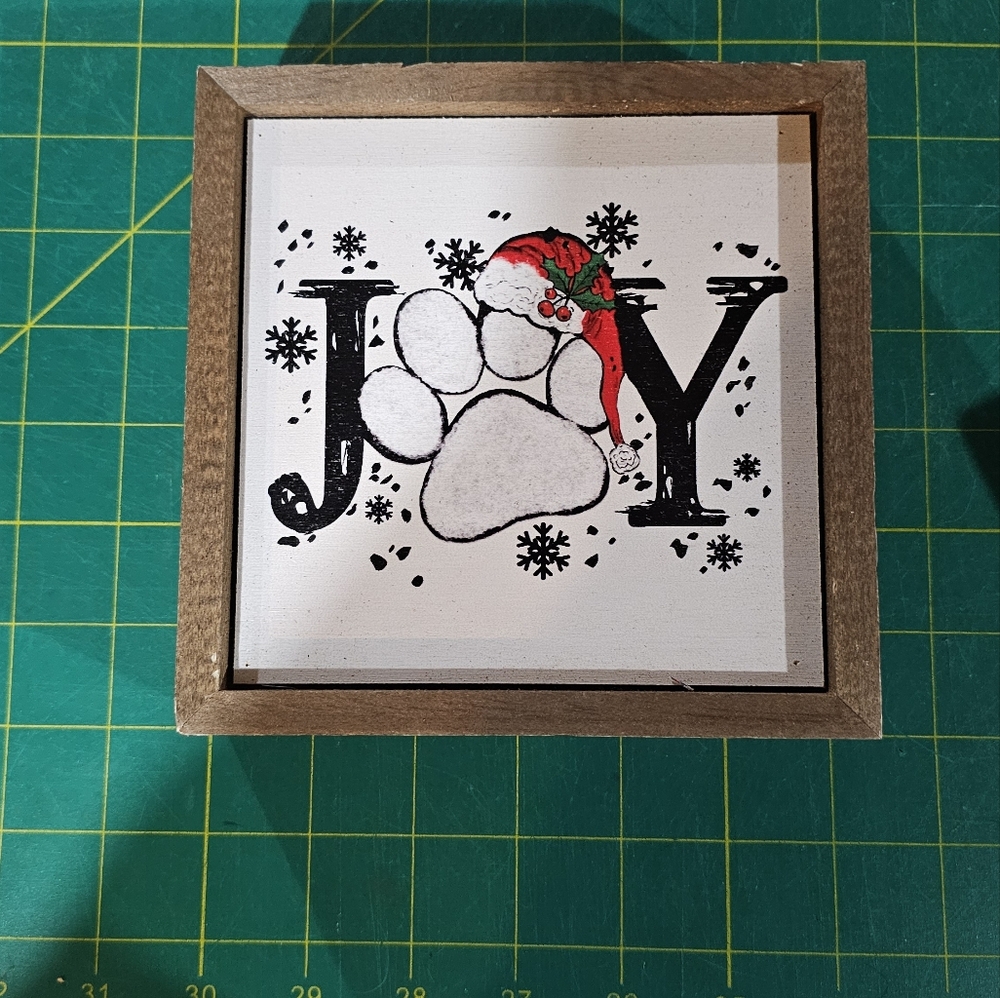 Festive Joy Paw Print Wall Art